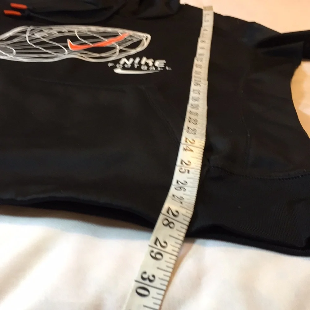 Nike Football Black Performance Hoodie Large Football with Swoosh Size Large